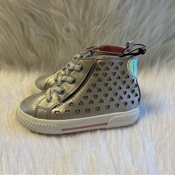 wonder nation Other - Wonder Nation Shoes Baby Girls Size 6 Grey Heart High Top‎ NEW